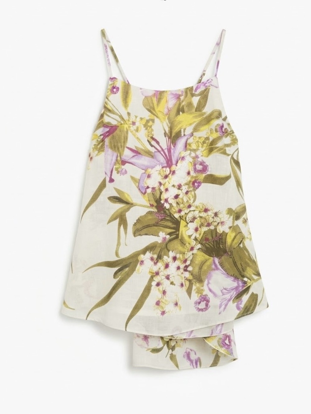 Jennifer Lopez Floral Cami Top Purple Green Size S NWOT